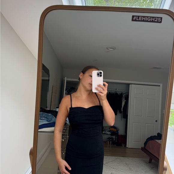 Black Simple Dress - Picture 2 of 3